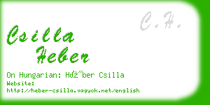 csilla heber business card